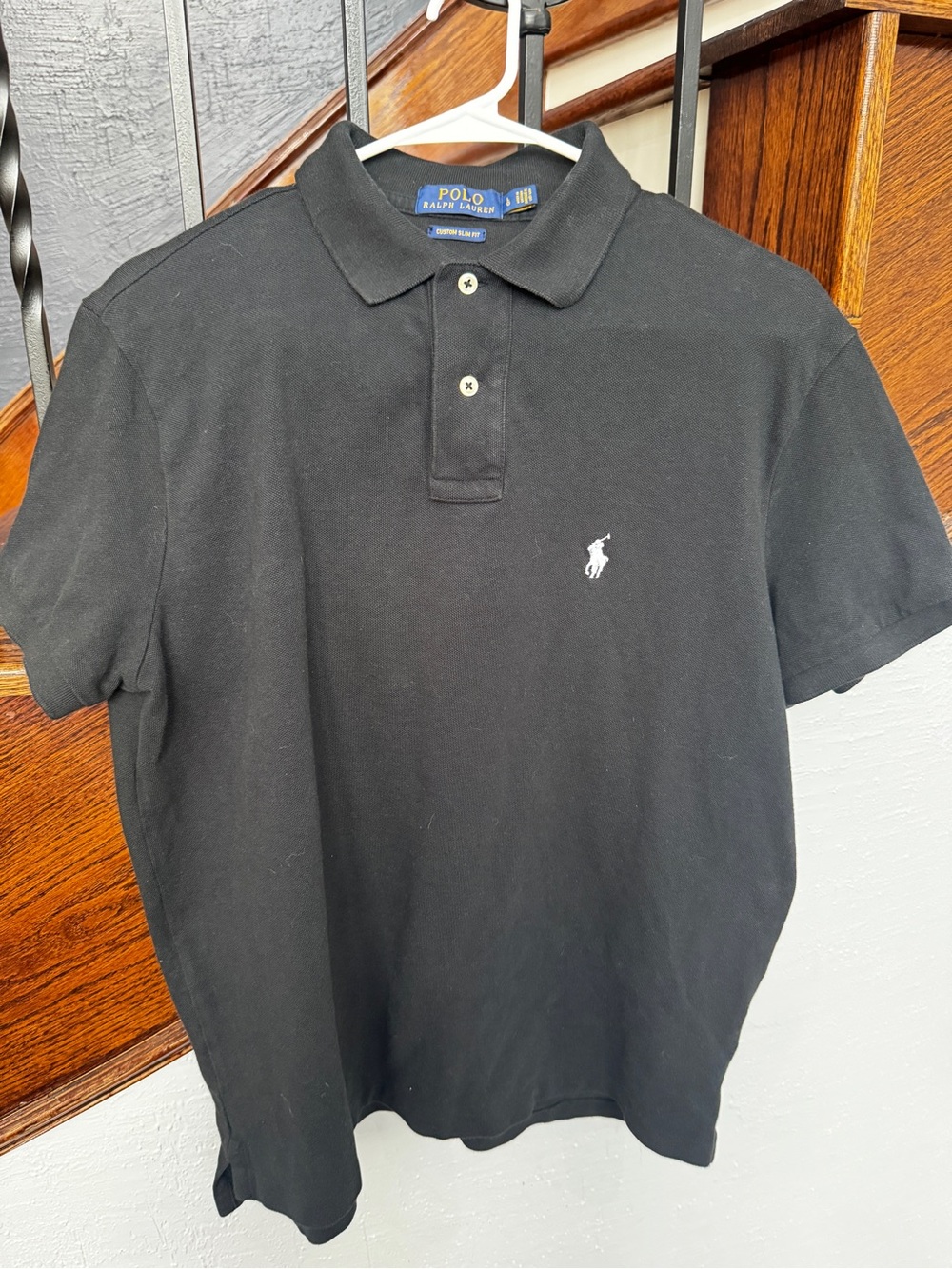 Polo by Ralph Lauren Men's Black Classic Piqué Polo Shirt Large
